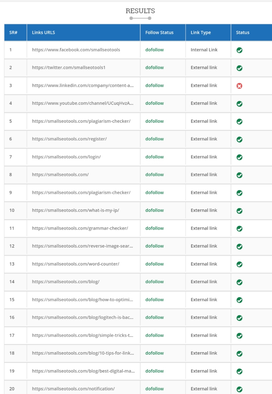 internal link checker