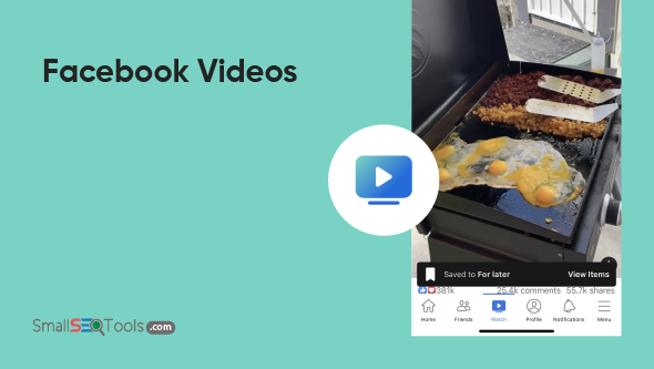 Facebook watch later online videos